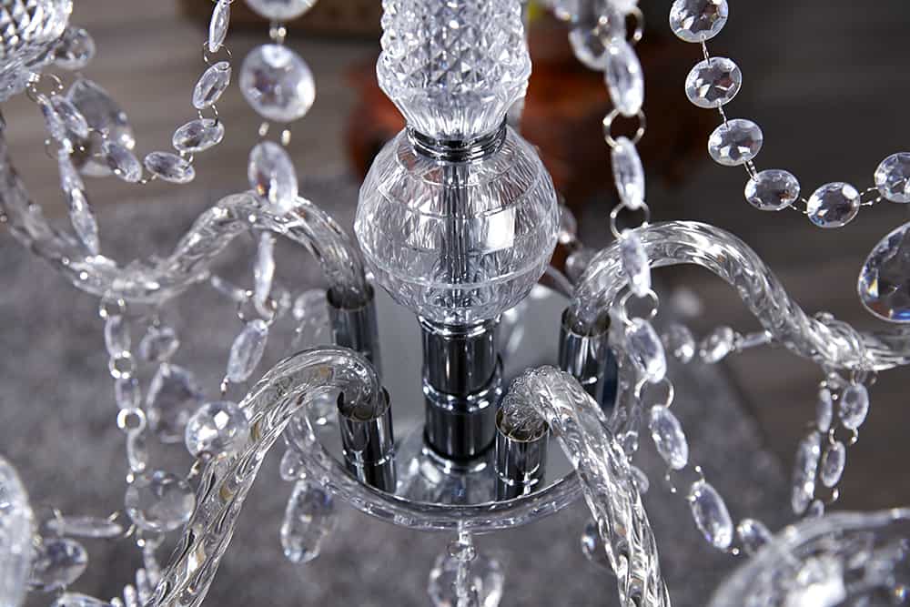 Eleganter Kronleuchter CRYSTAL 55cm klar Acryl 5-armig Lüster