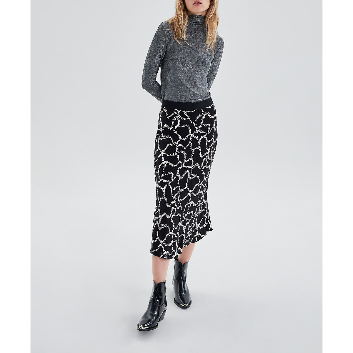 IKKS<br>Saia longa estampada