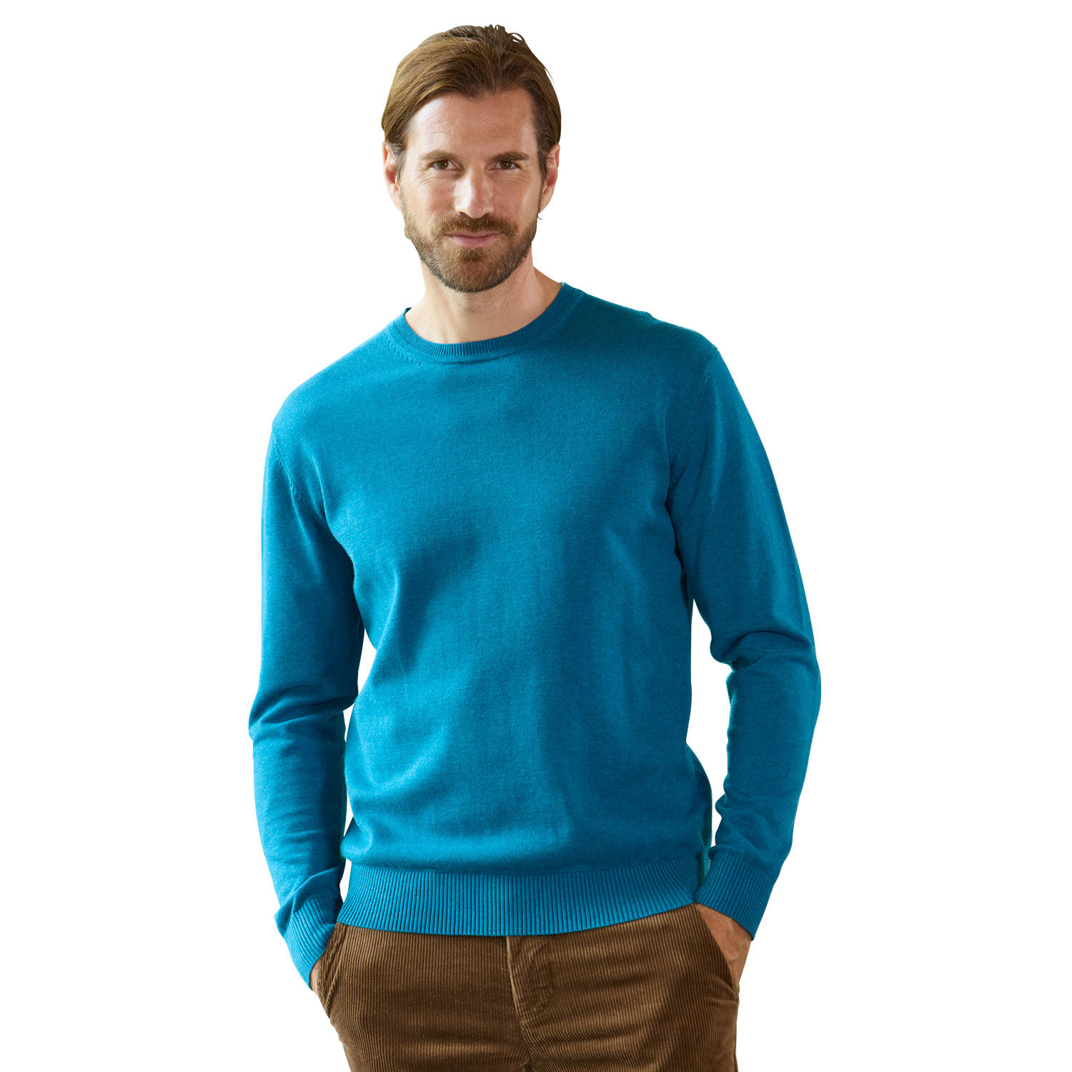 Rundhals-Pullover Baumwolle