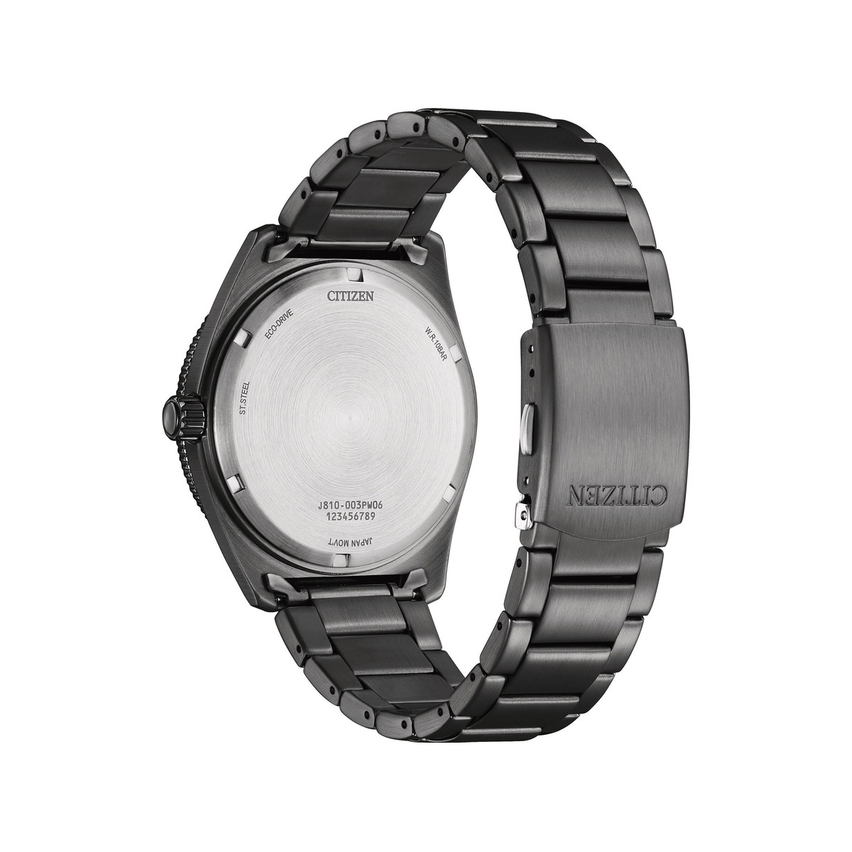 Montre CITIZEN sunset eco-drive homme eco-drive acier gris bracelet acier noir