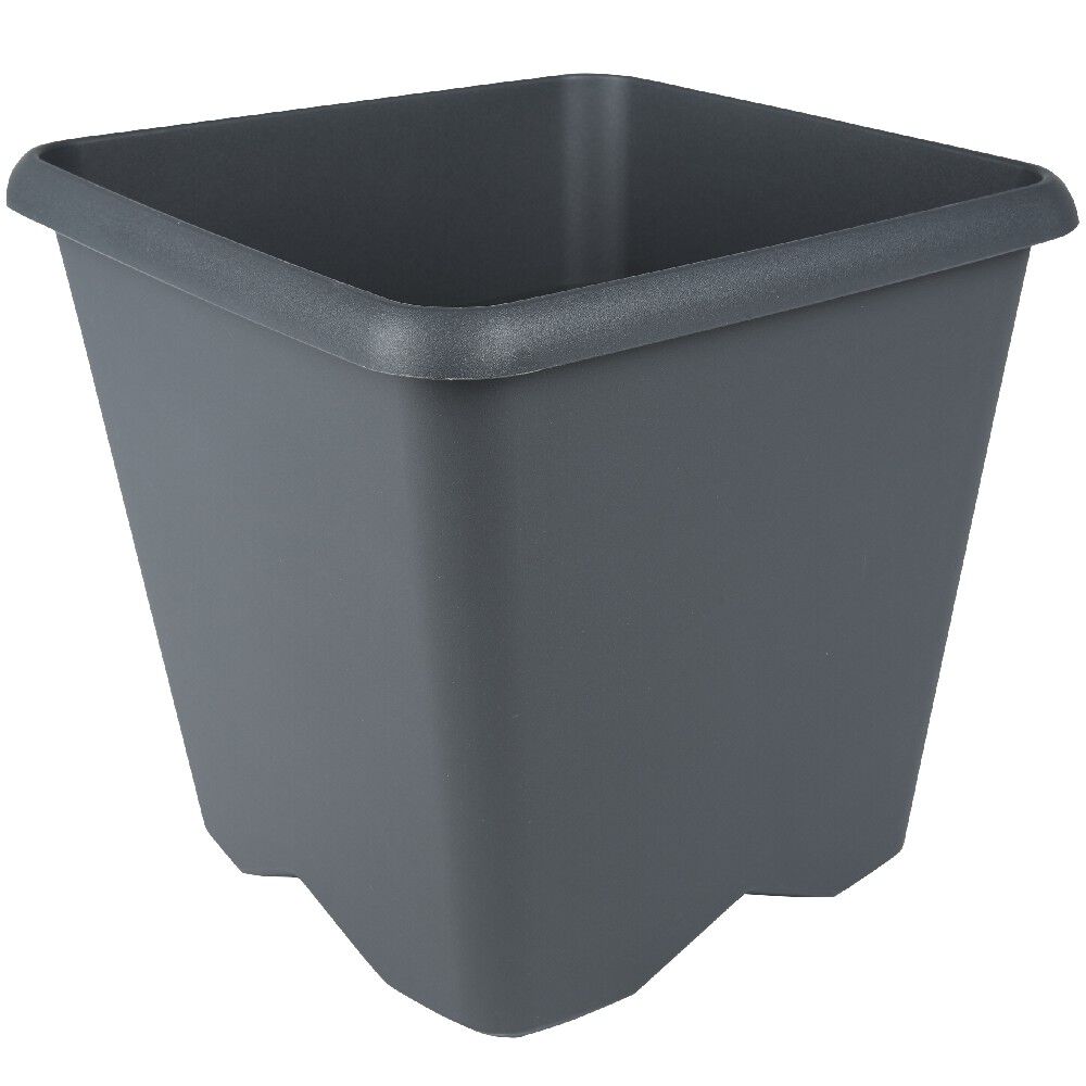 Pot de jardin carré Chorus gris anthracite 15,2 L