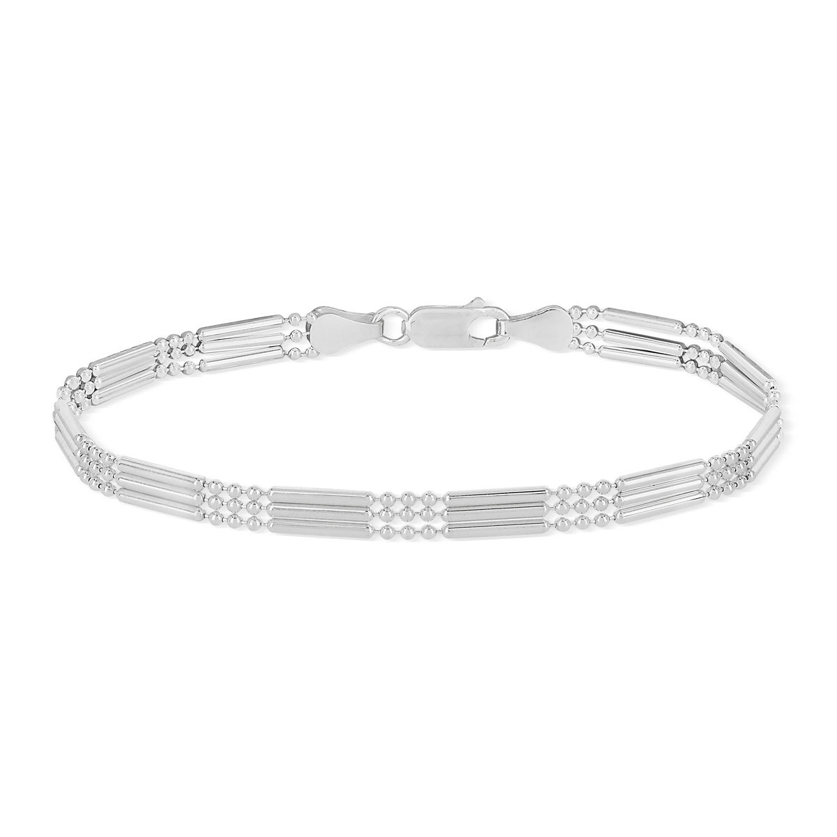Bracelet argent 925 triple rang 19 cm