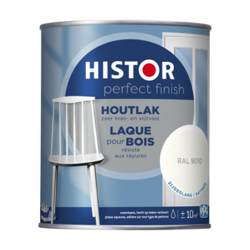 Histor Perfect Finish houtlak zijdeglans RAL 9010 gebroken wit 750 ml