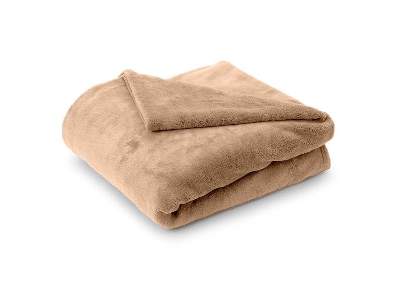 Lumaland Kuscheldecke Hellbraun 240 x 220 cm Sofa- und Tagesdecke