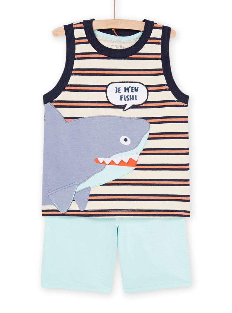 Pyjama multicolore à motif requins