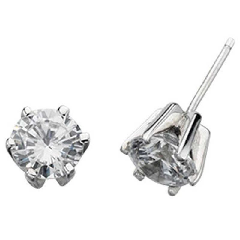 Boucle d'oreille zirconia en argent 925/1000