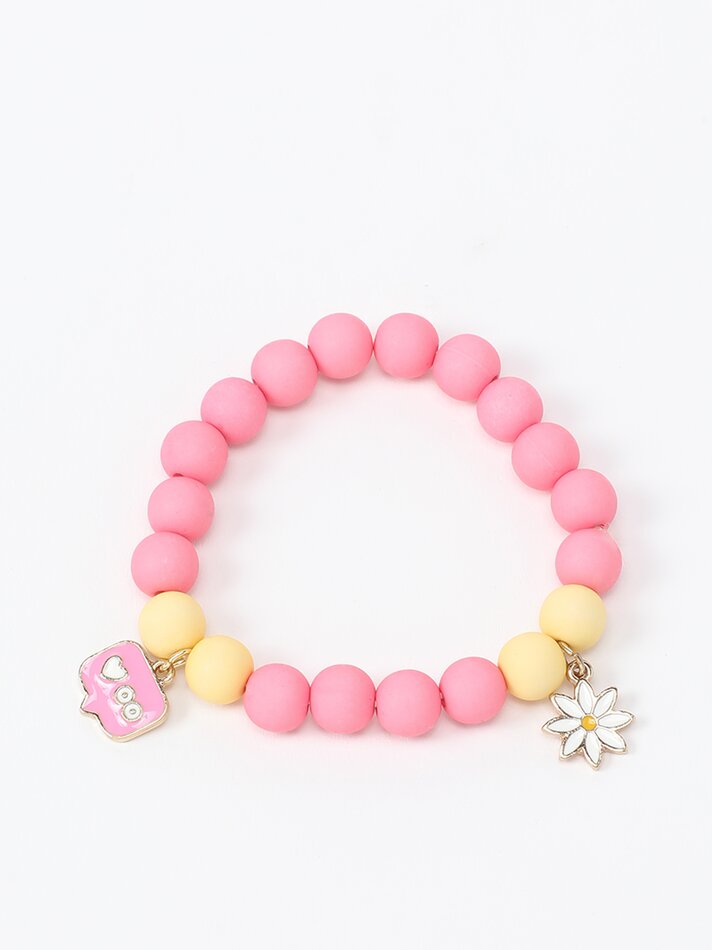 Pacote com 4 pulseiras com letras para melhores amigas - Cores variadas