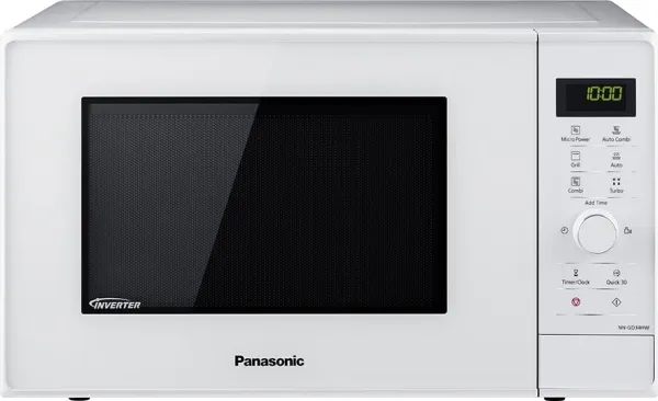 Panasonic NN-GD34HWSUG, Bordplade, Grill mikroovn, 23 L, 1000 W, Knapper, Dreje, Hvid