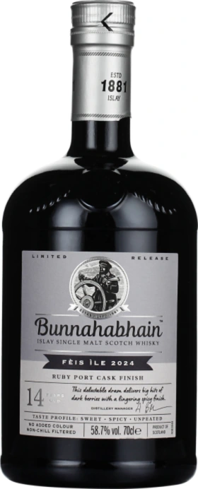 BUNNAHABHAIN 14 YEARS RUBY CASK 70CL
