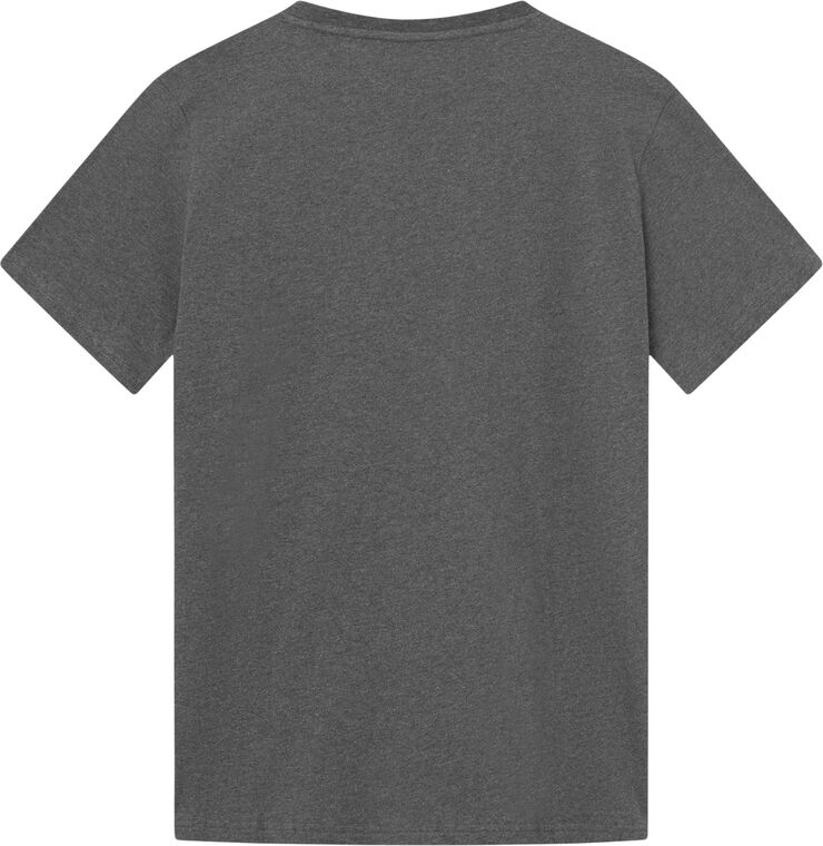 Knowledge Cotton Apparel LOKE badge tee - Regenerative Organic Certified� - GOTS/Vegan Grå
