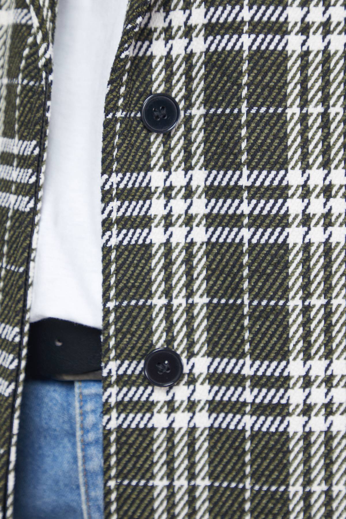Warehouse Manteau Maxi Oversize à Carreaux