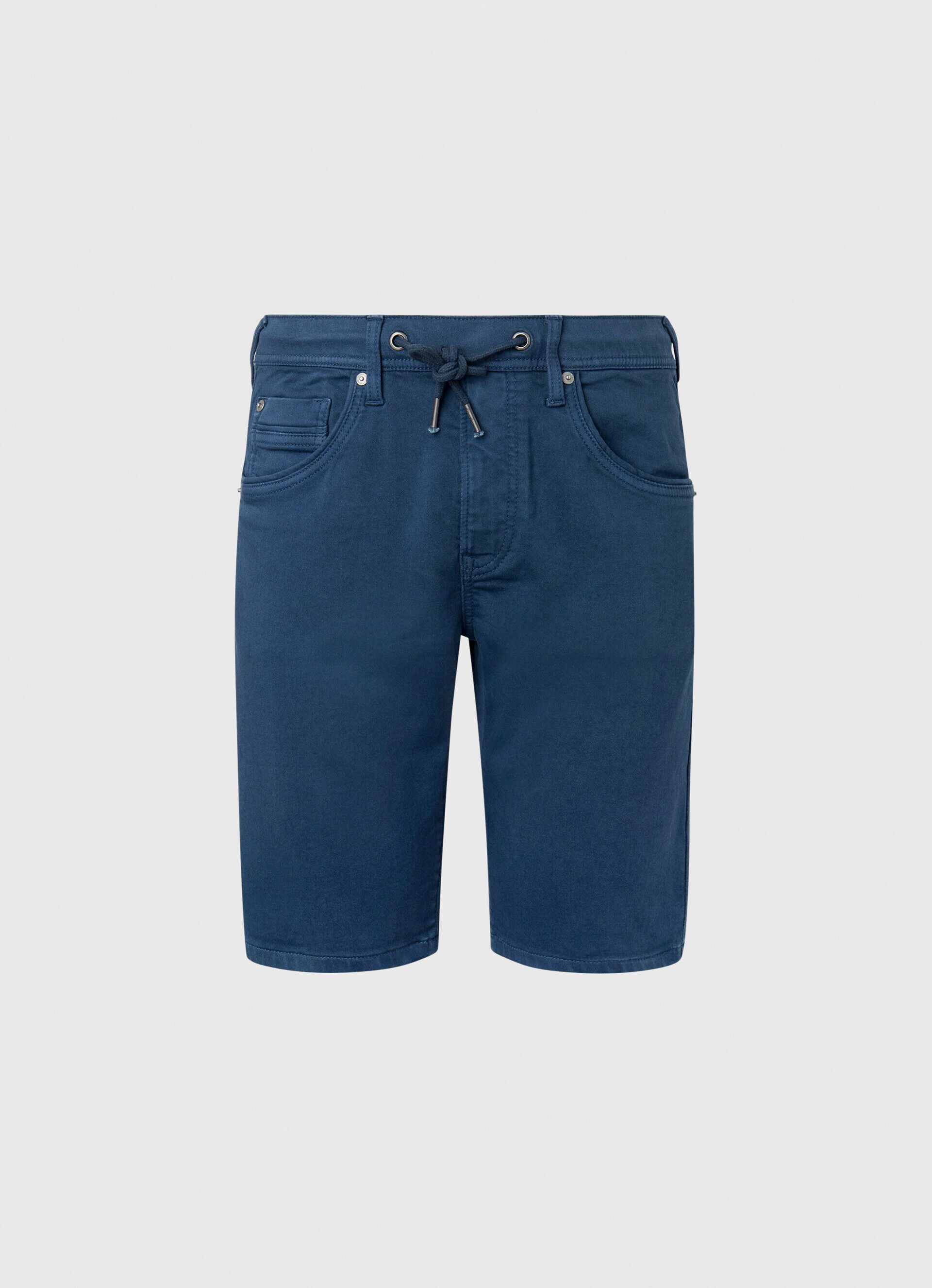 Bermuda de algodão com 5 bolsos - Azul Jarman