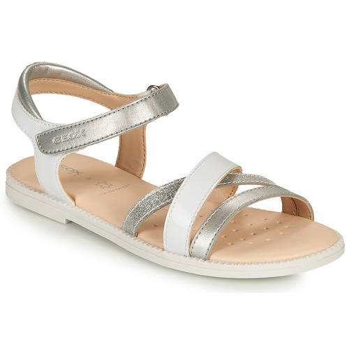 Geox - SANDAL KARLY GIRL - Blanc / Argenté