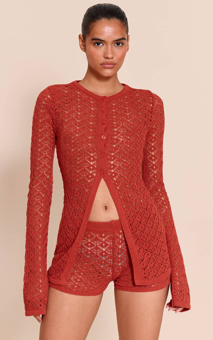 Rouille Short Mini En Crochet