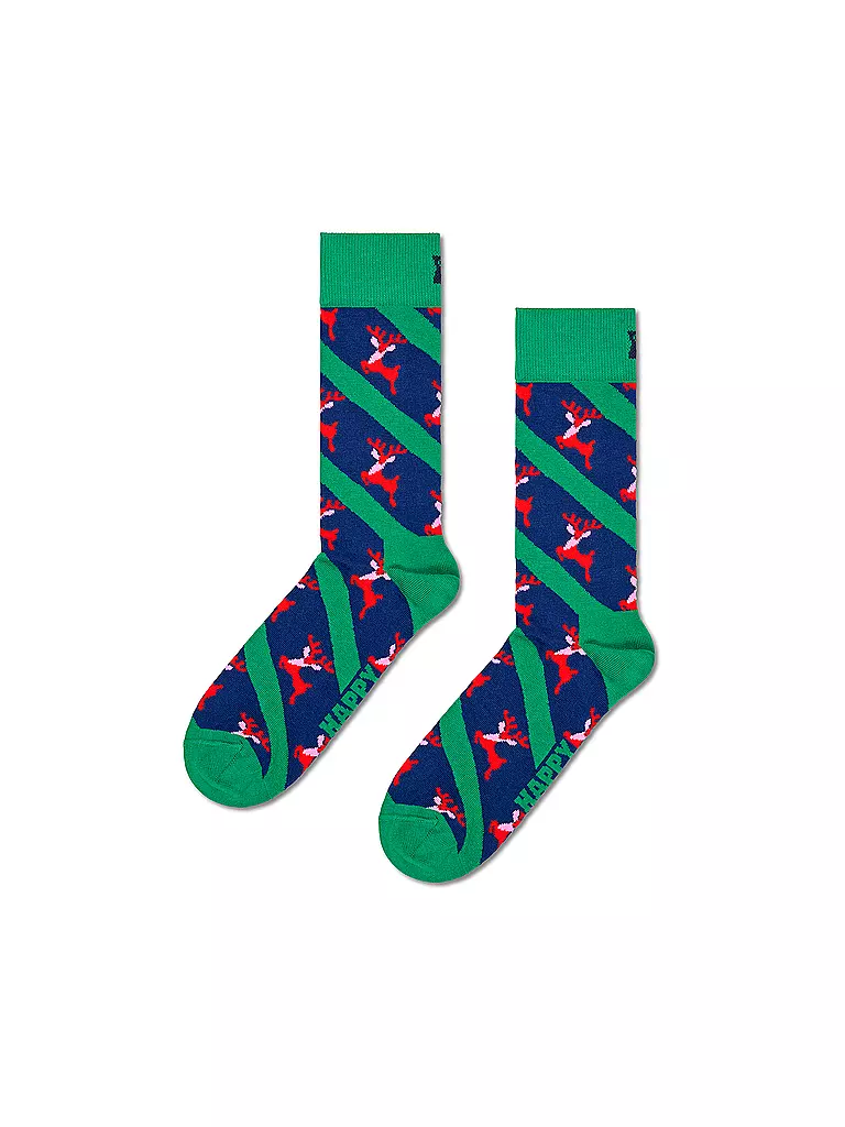 HAPPY SOCKS Herren Socken REINDEER 41-46 navy dunkelblau