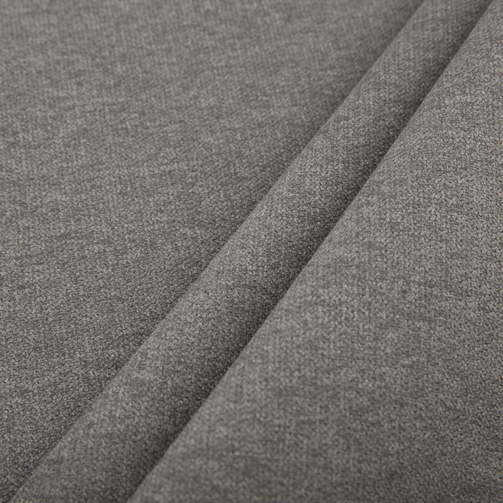 Eckgarnitur - light grey - Recamiere rechts - mit Hocker