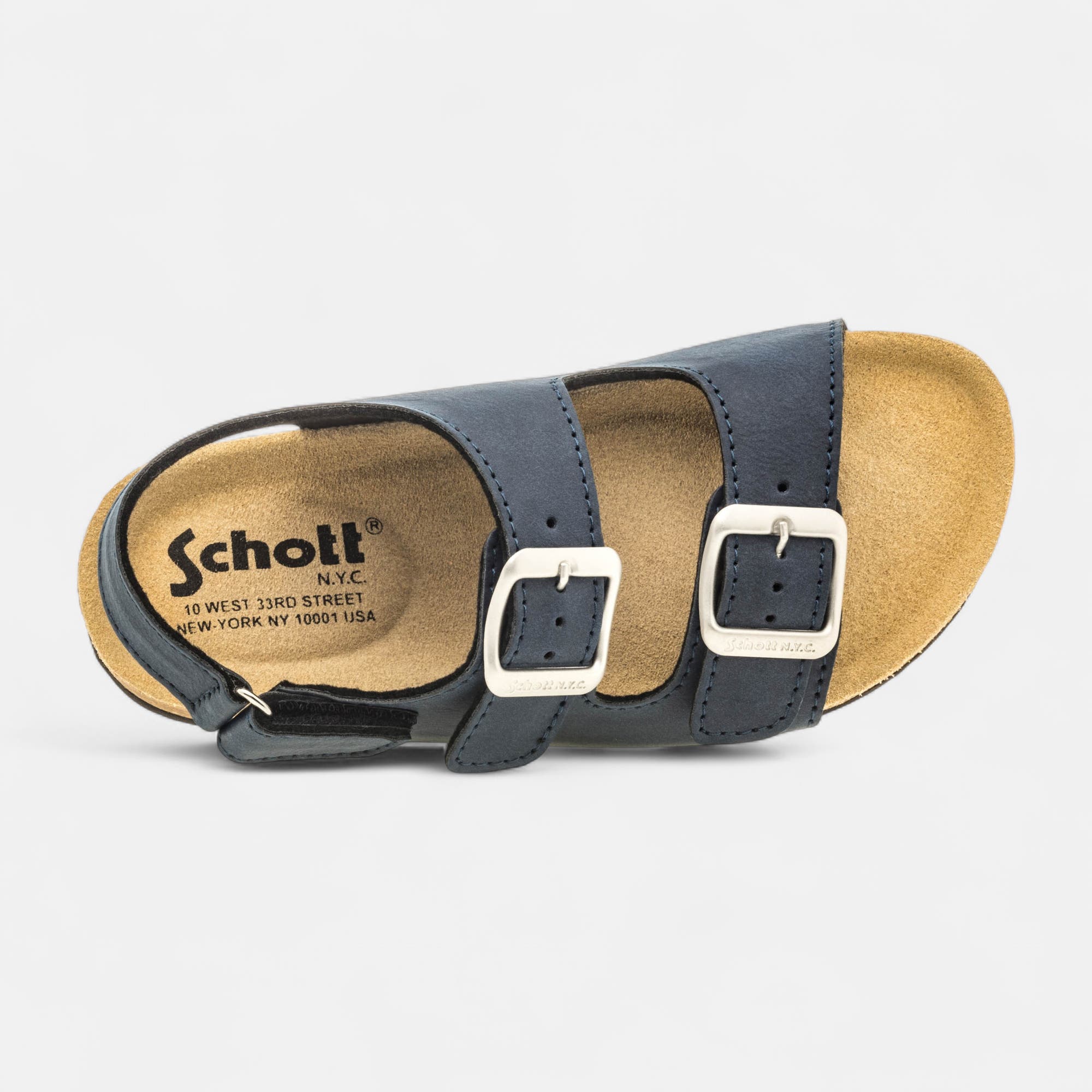 Mules semelle liège Garçon bleu marine