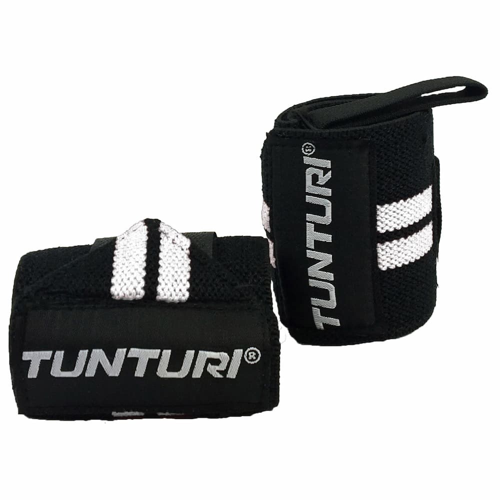 TUNTURI Wrist Wraps Noir et Blanc (la paire)