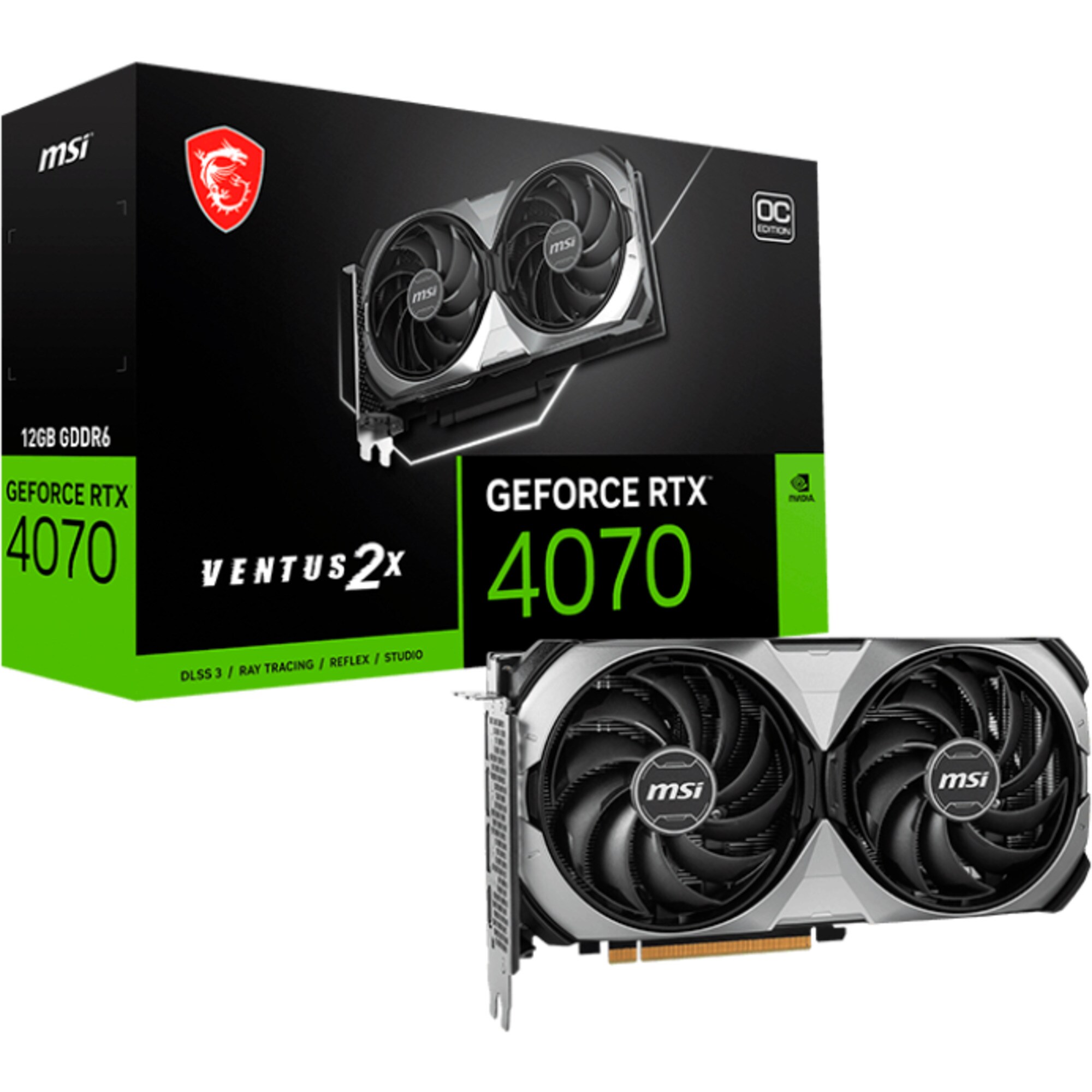 MSI Grafikkarte GeForce RTX 4060 Ti VENTUS 2X BLACK E1 OC