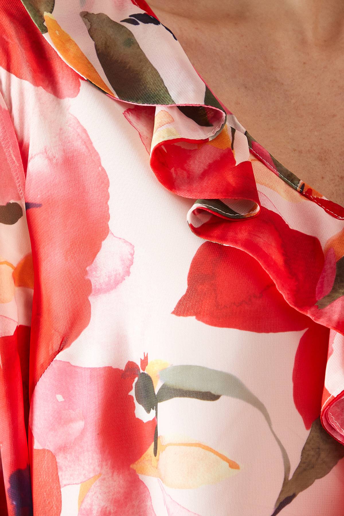 Wallis Chemisier À Imprimé Fleuri Avec Détail À Volants