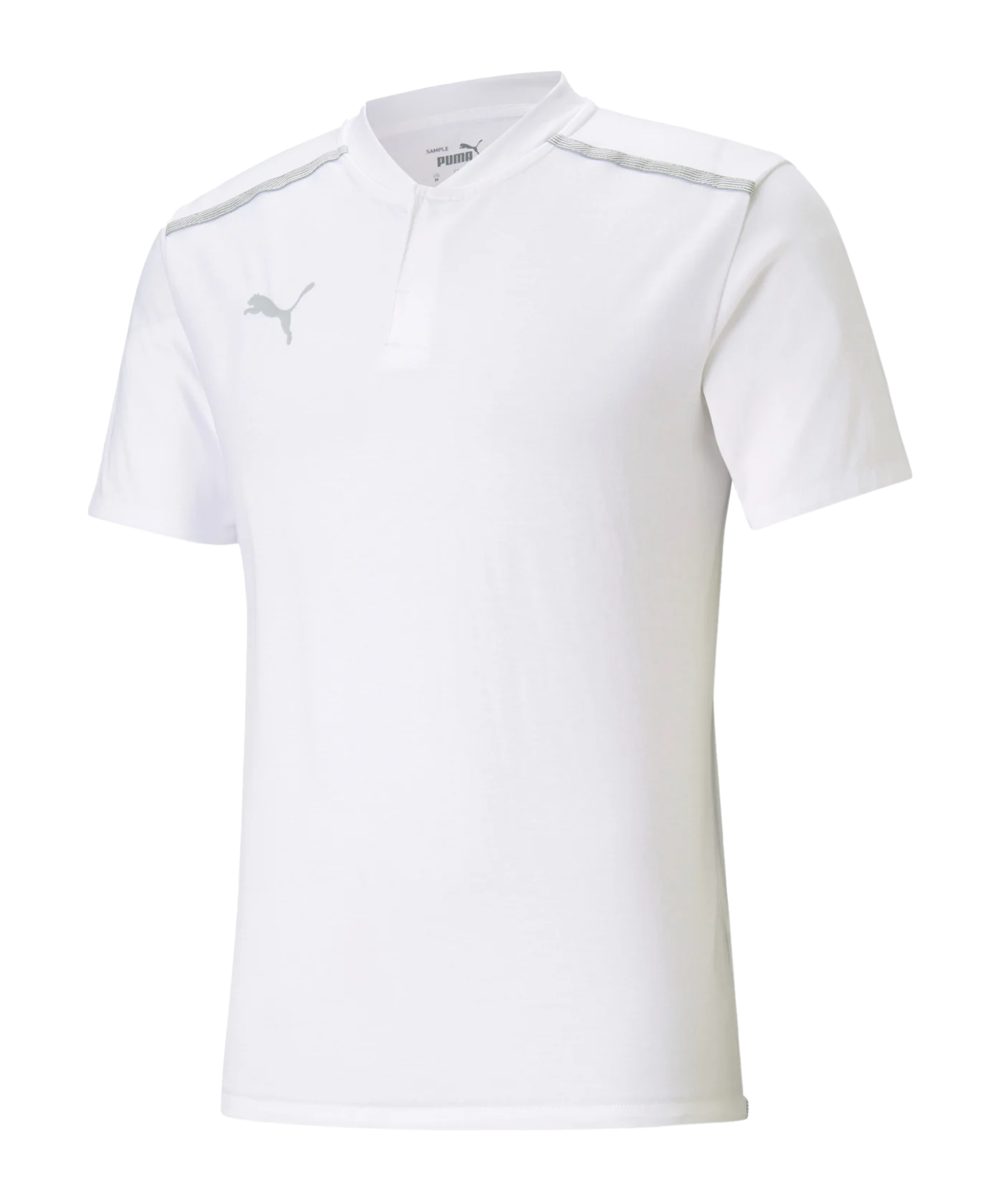 PUMA teamCUP Casuals Poloshirt Weiss Grau F04