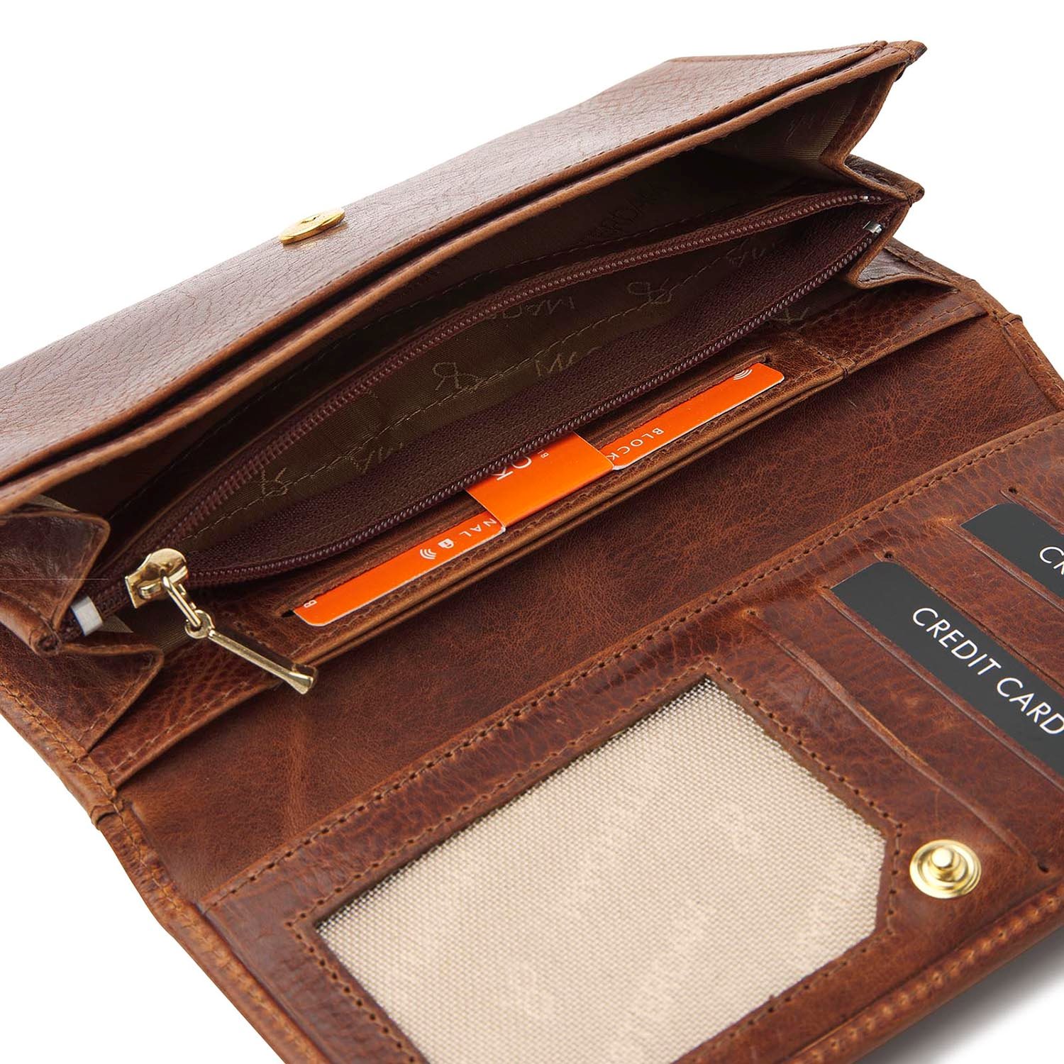 dR Amsterdam Milan Ladies Wallet 28159 cognac