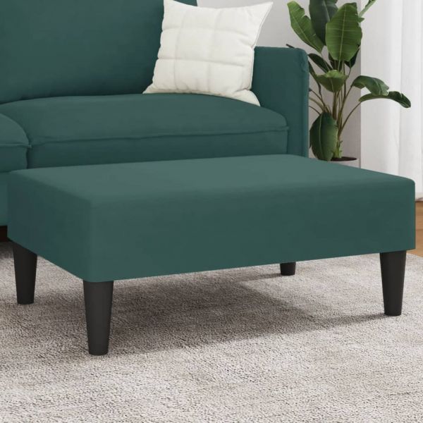 vidaXL Apoio de Pés 77x55x31 cm Veludo Verde-escuro - 371705716