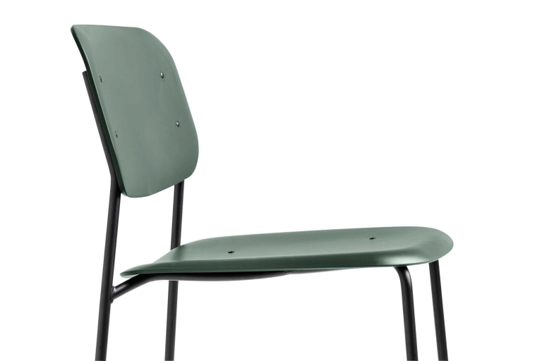 Hay Soft Edge 45 stoel zwart gepoedercoat onderst Hunter