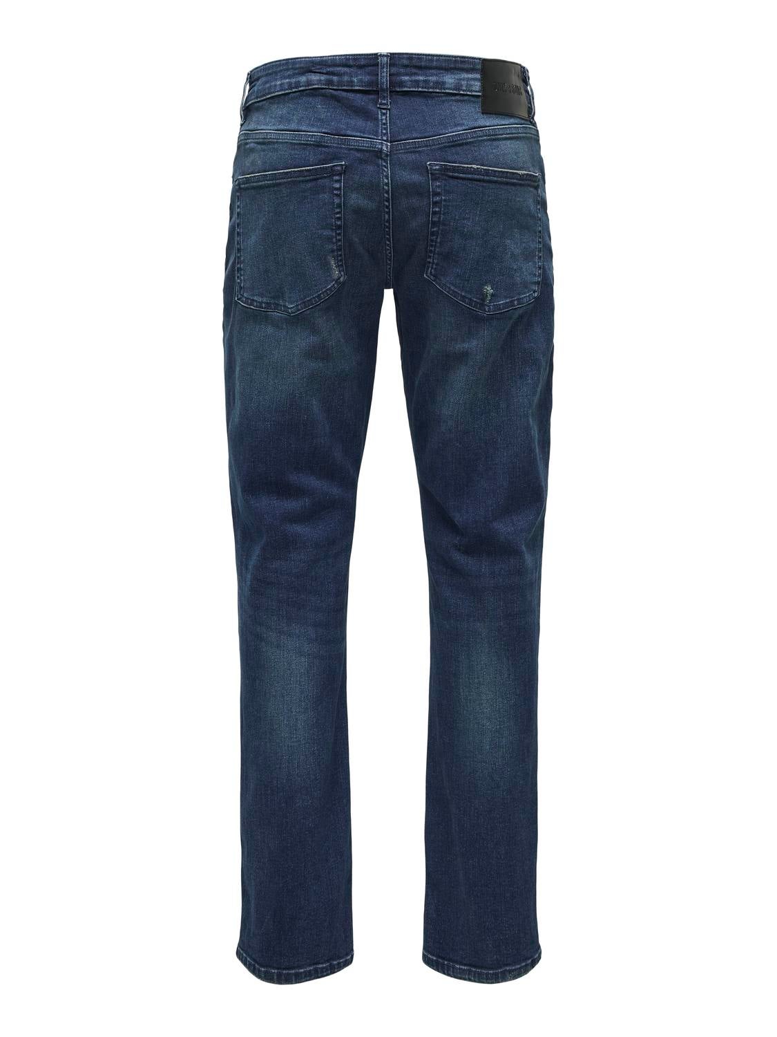 ONSWEFT Mittlere Taille Normal geschnitten Jeans Dark Blue Denim