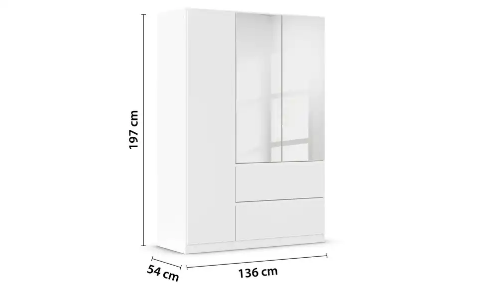 Drehtürenschrank 136 cm 3 Stück