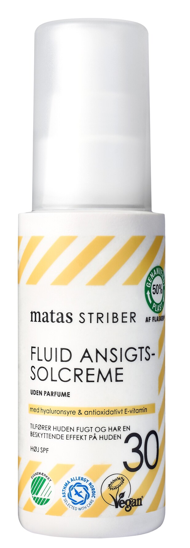 Matas Striber Fluid Ansigtssolcreme SPF 30 Uden Parfume 50 ml
