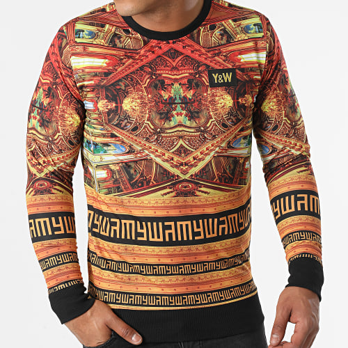 Sweat Crewneck Barok Noir Orange Renaissance Réversible
