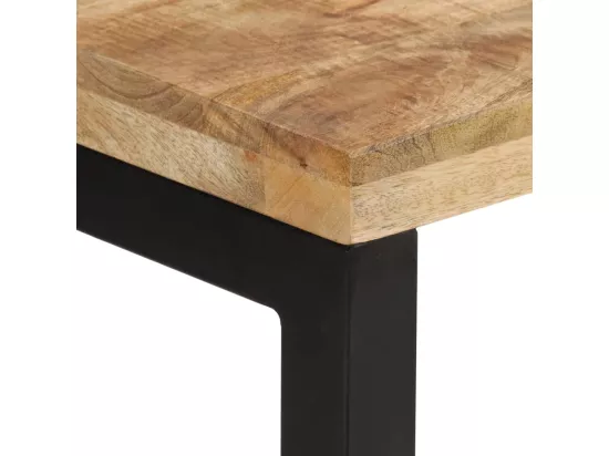 Table console 110x35x76 cm bois de manguier massif brut