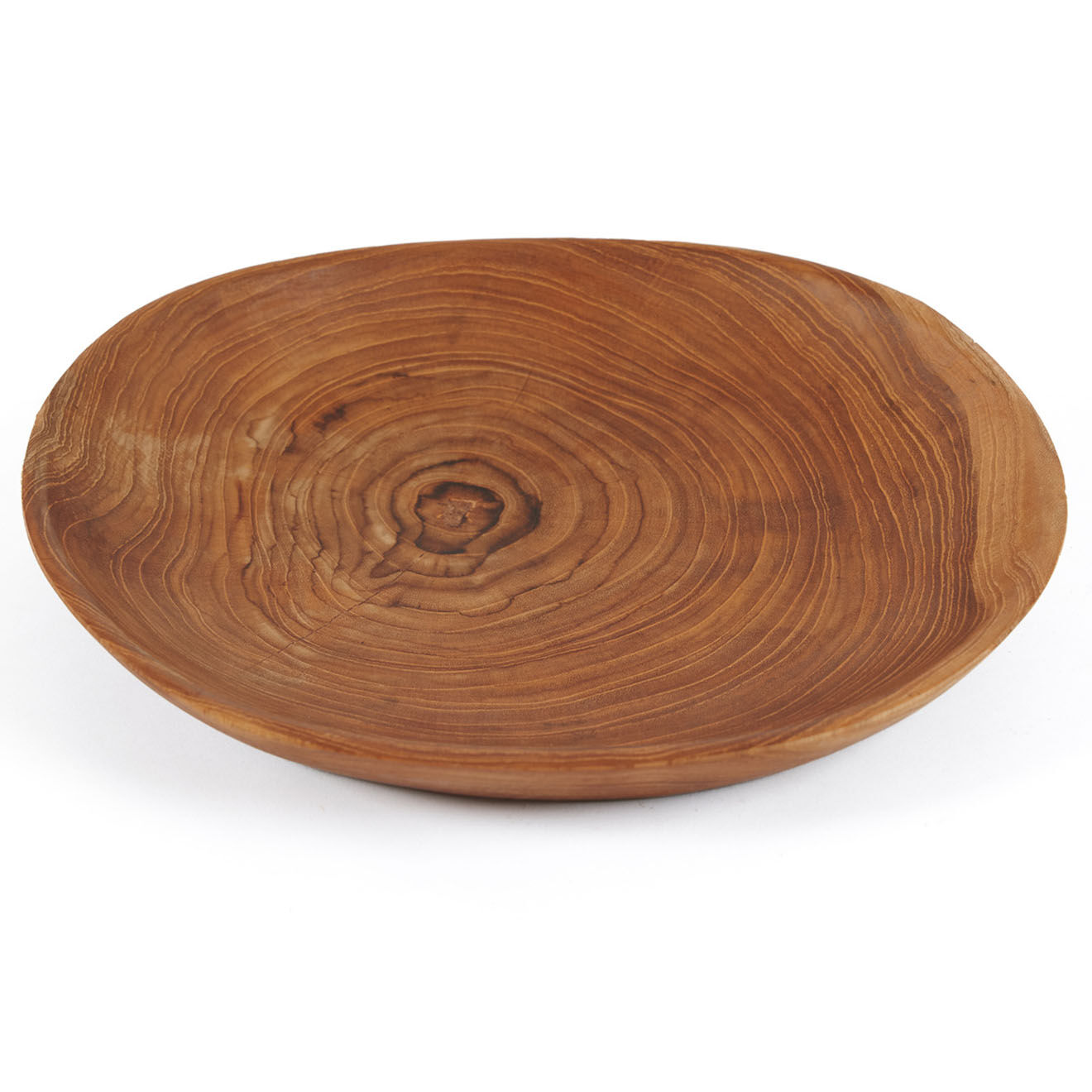 Bazar Bizar Assiette en teck naturelle - D.25.5 cm