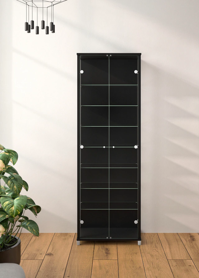 fif möbel Vitrine »Optima« Standvitrine, 2 Glastüren, 7 Böden, vielseitig, perfekt für Sammler