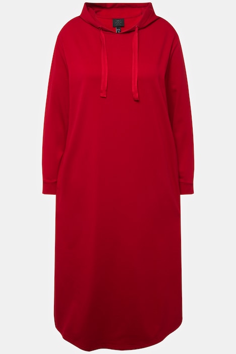 Sweat-Midikleid, Kapuze, Taschen, lange Seitenschlitze