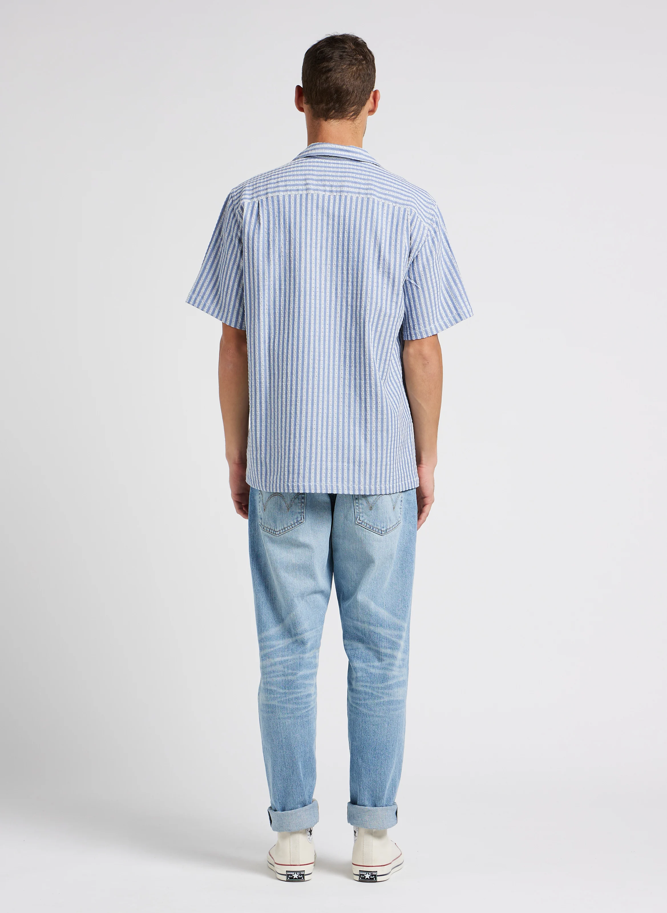Jean regular en coton mélangé | Bleu