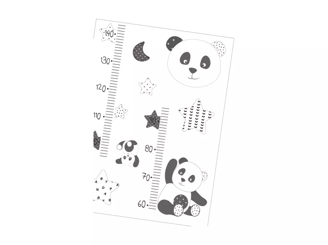 Stickers muraux 70x50cm en Adhésif gris