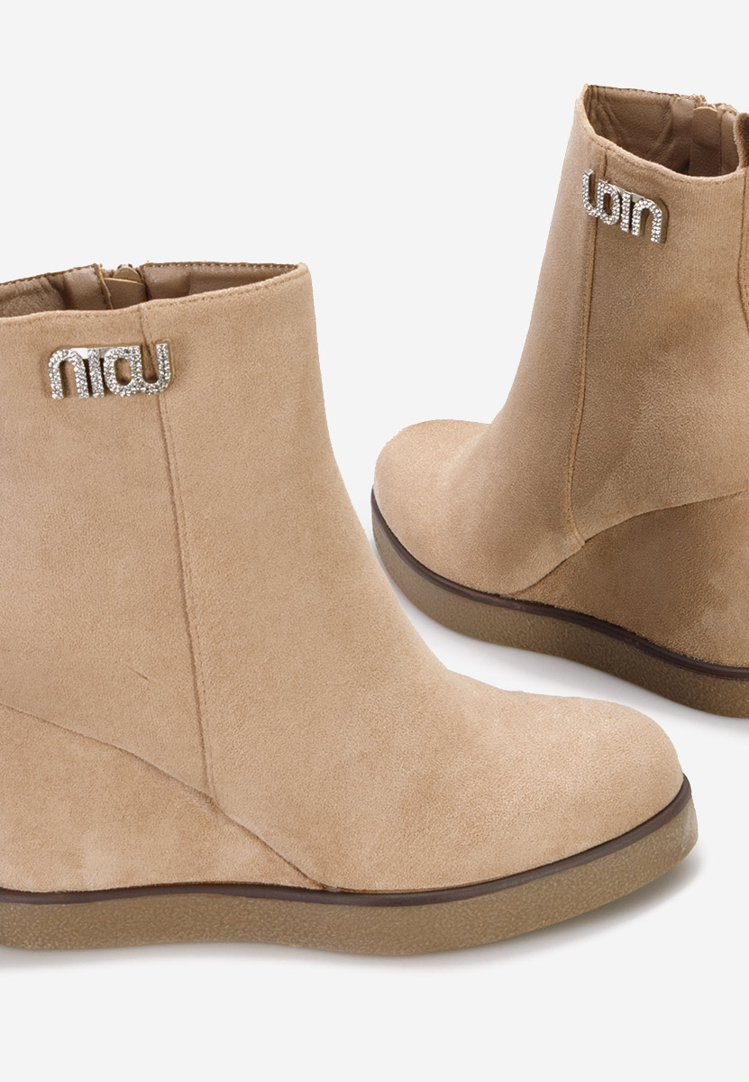 Bottines compensées kaki Niau
