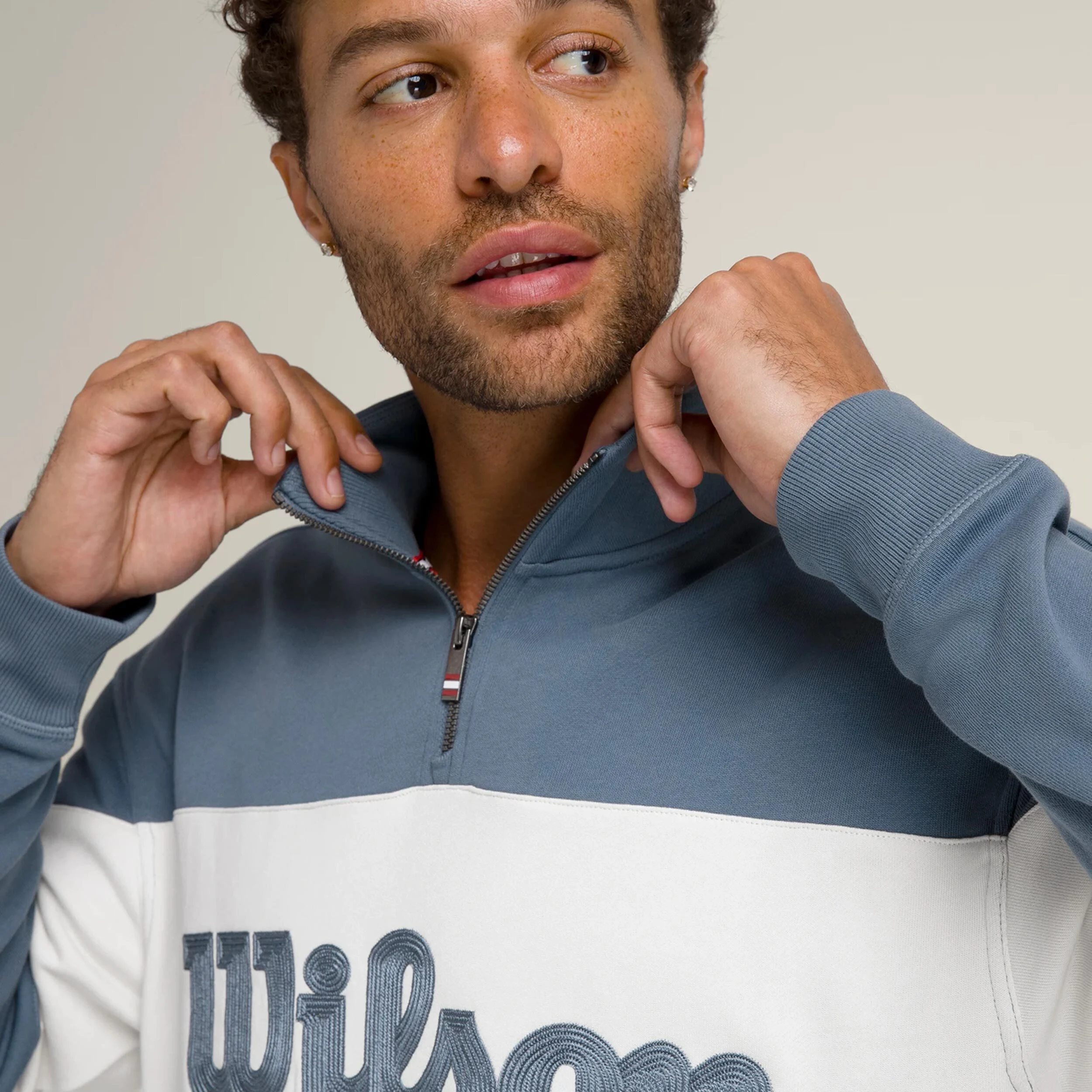 Wilson Parkside Half-Zip Sweat-shirt Hommes - Bleu