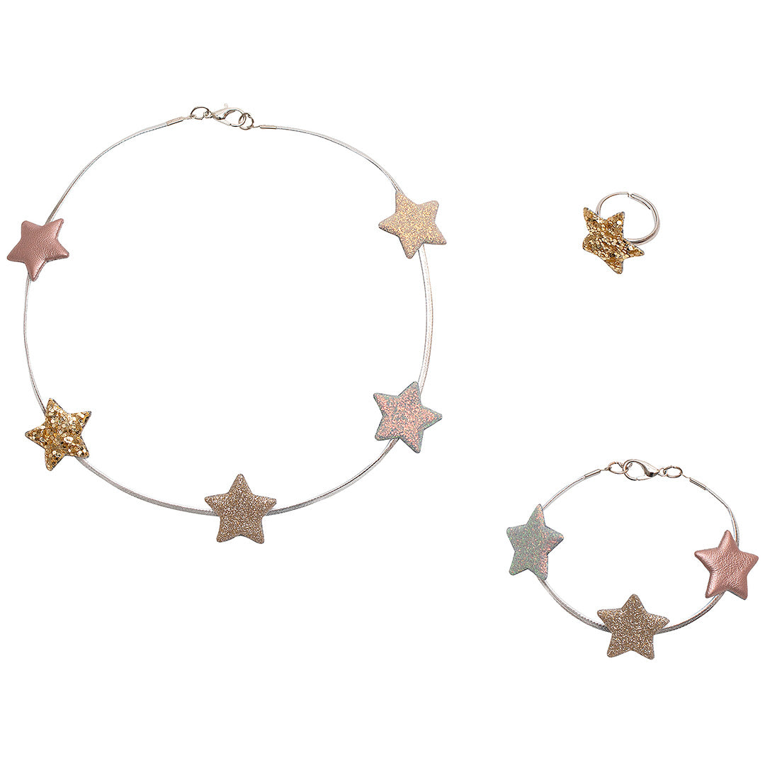 mimi & lula sieradenset unicorn - gold - 3-delig