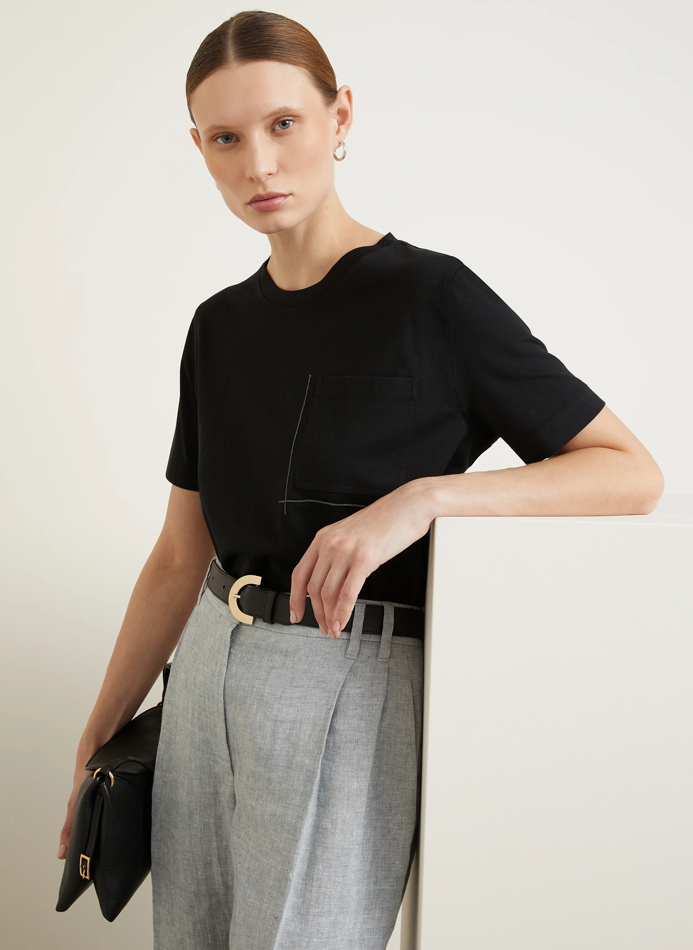 BRUNELLO CUCINELLI T-Shirt mit Schmucksteinen