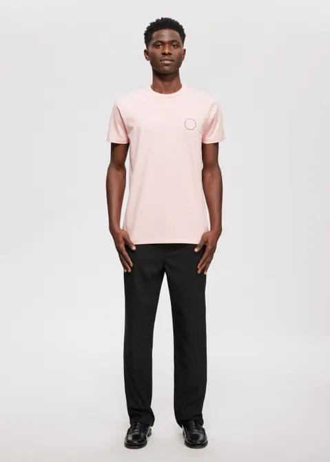 T-shirt met print merk roze (ROS.L)
