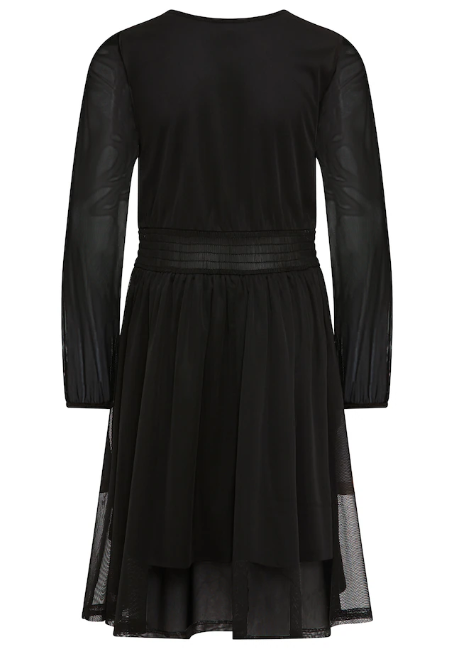 Bruno Banani Jerseykleid »Meshkleid mit transparenten Ärmeln für festliche Anlässe« Für TEENS. Shirtkleid mit Chiffon