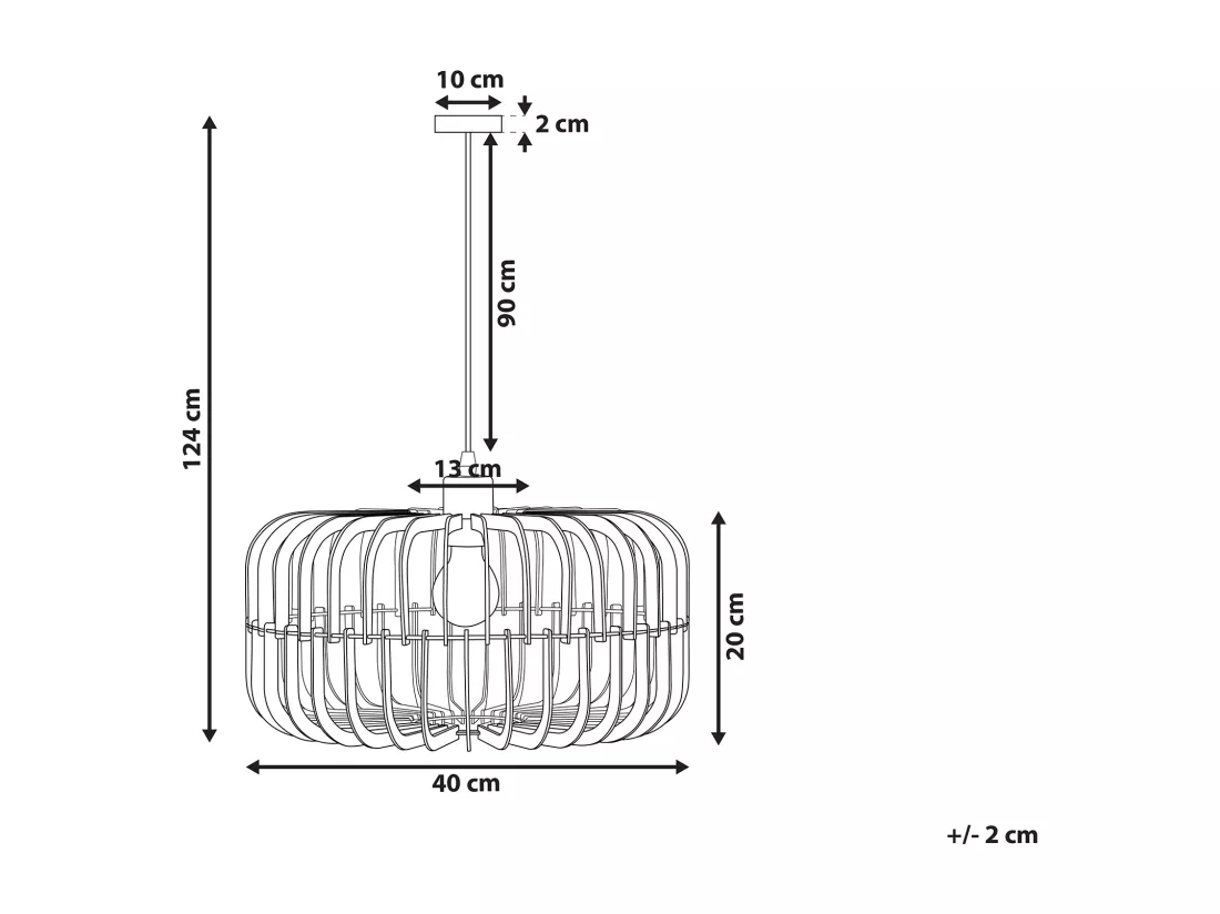 Lampe suspension SOUS Marron/noir