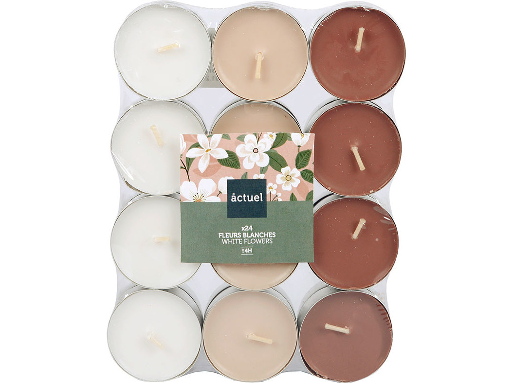 TEALIGHTS AROMÁTICO ACTUEL FLORES BRANCAS