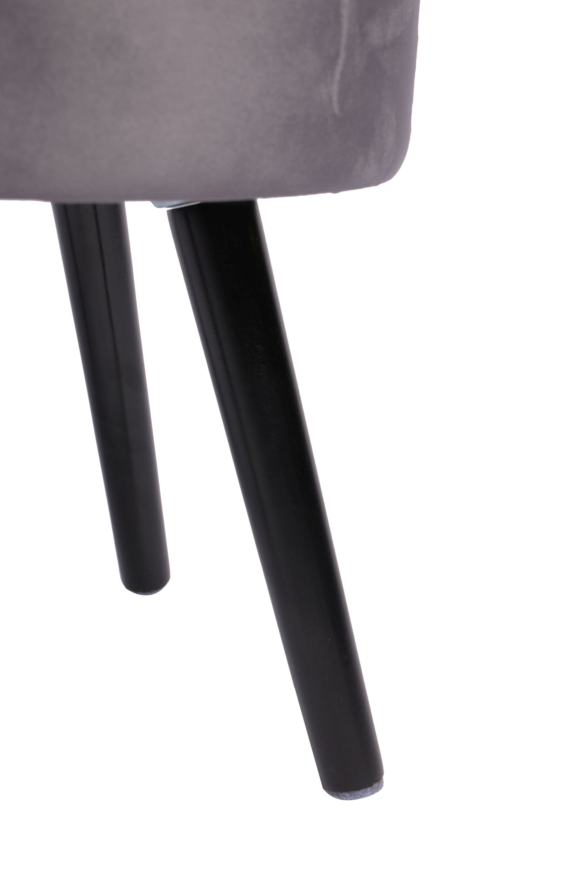 Hocker Samt anthrazit/schwarz