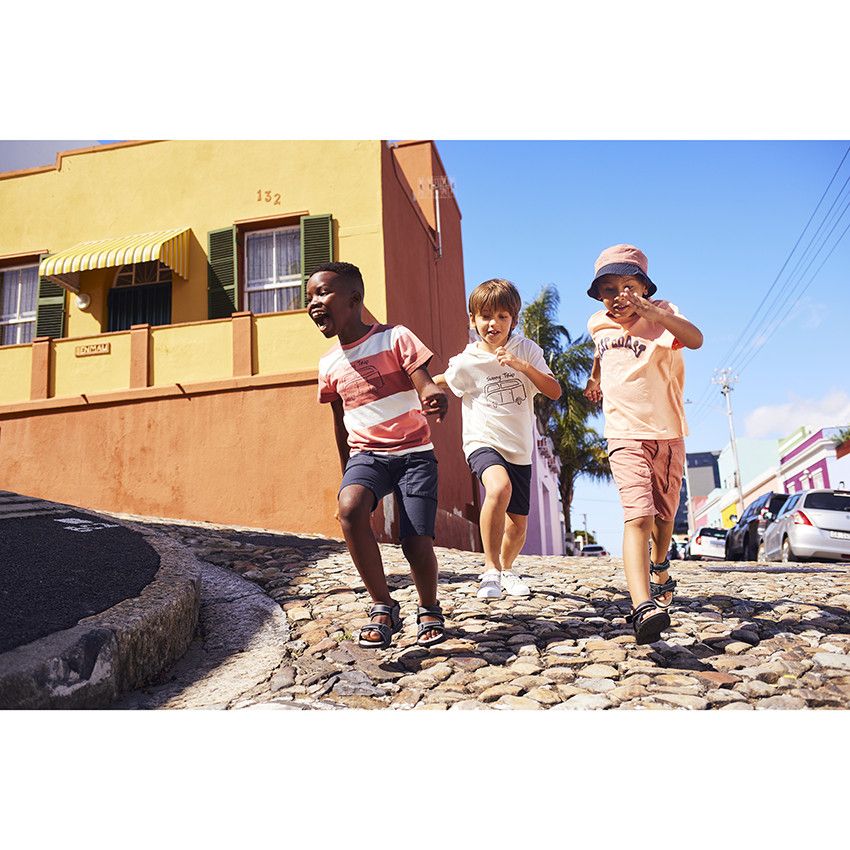 Bermuda avec maxi poches soufflées pour garçon - Gris foncé