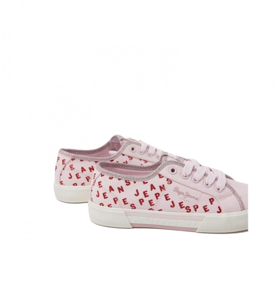 Tênis básico Pepe Jeans Brady Shine rosa