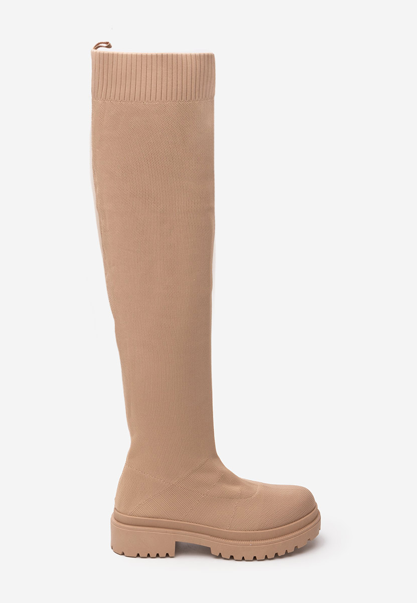 Bottes hautes femme plates kaki Oluvera V2
